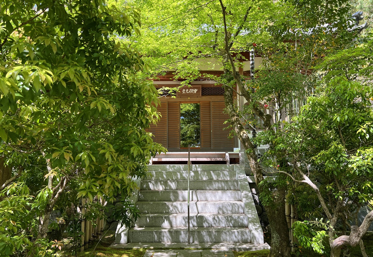 嵐山青楓的翠綠色，是一封初夏使者率先捎來的手稿｜京都嵐山天龍寺旁的寶嚴院／宝嚴院｜春秋特別拝觀限定開放 @。CJ夫人。