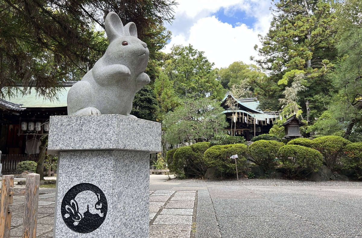 京都東山最可愛神社！被石兔使者包圍的祈福聖地，戀愛、懷孕、家庭幸福一次祈願｜京都東天王岡崎神社 @。CJ夫人。